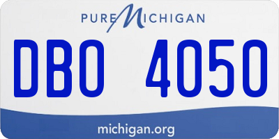 MI license plate DBO4050