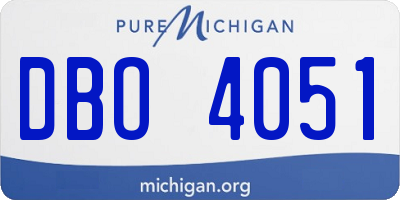 MI license plate DBO4051