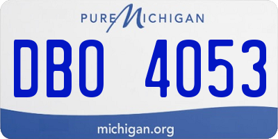 MI license plate DBO4053