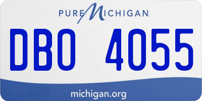 MI license plate DBO4055
