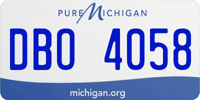 MI license plate DBO4058