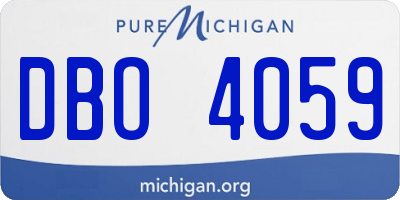 MI license plate DBO4059