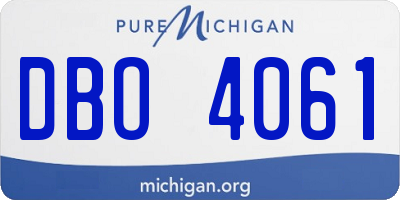MI license plate DBO4061