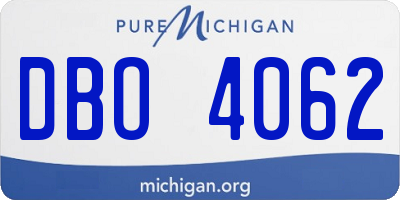 MI license plate DBO4062