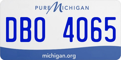 MI license plate DBO4065