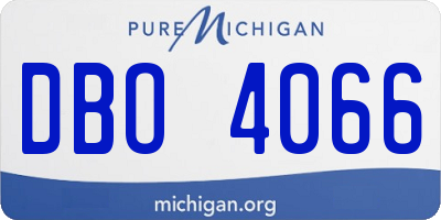 MI license plate DBO4066