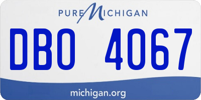 MI license plate DBO4067
