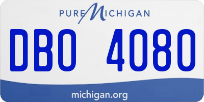 MI license plate DBO4080