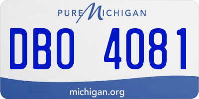 MI license plate DBO4081