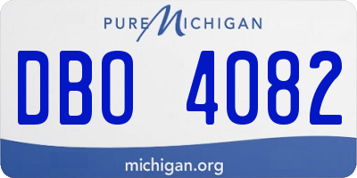 MI license plate DBO4082