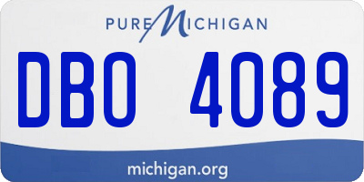 MI license plate DBO4089