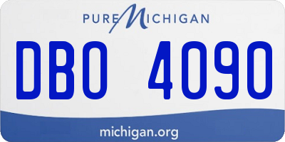 MI license plate DBO4090
