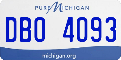 MI license plate DBO4093