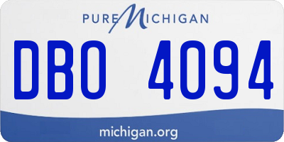 MI license plate DBO4094