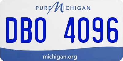 MI license plate DBO4096