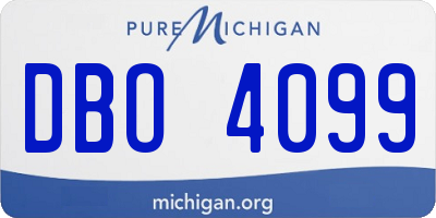 MI license plate DBO4099