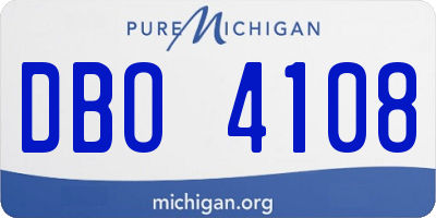 MI license plate DBO4108