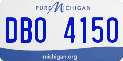 MI license plate DBO4150