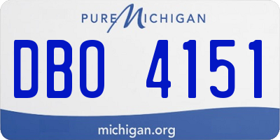 MI license plate DBO4151