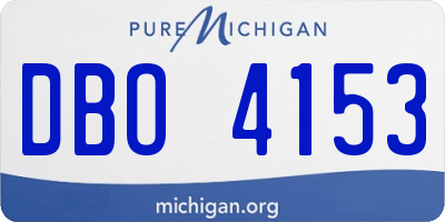 MI license plate DBO4153
