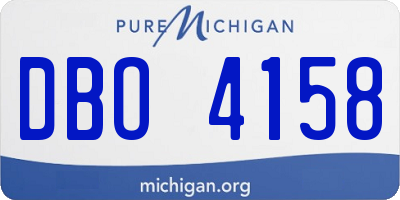MI license plate DBO4158