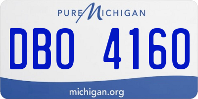 MI license plate DBO4160