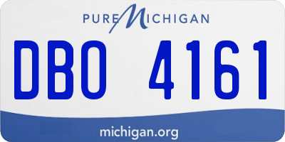MI license plate DBO4161