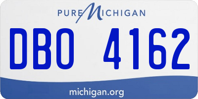 MI license plate DBO4162