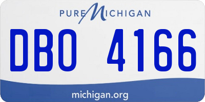 MI license plate DBO4166
