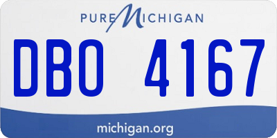 MI license plate DBO4167