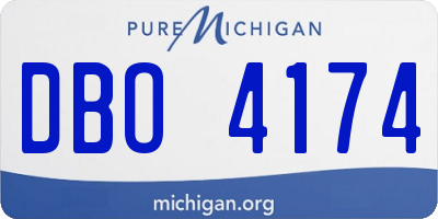 MI license plate DBO4174