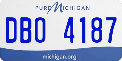 MI license plate DBO4187