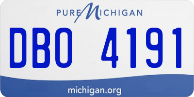MI license plate DBO4191