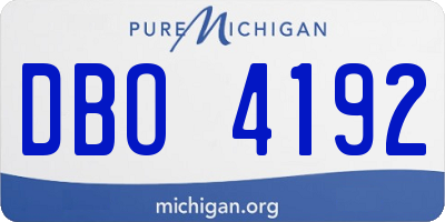 MI license plate DBO4192