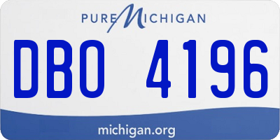 MI license plate DBO4196