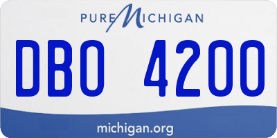 MI license plate DBO4200