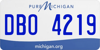 MI license plate DBO4219