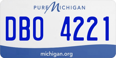 MI license plate DBO4221