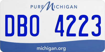 MI license plate DBO4223