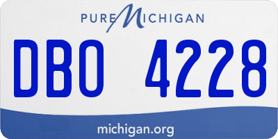 MI license plate DBO4228