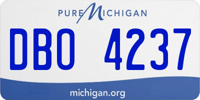 MI license plate DBO4237