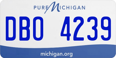MI license plate DBO4239