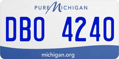 MI license plate DBO4240