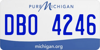 MI license plate DBO4246