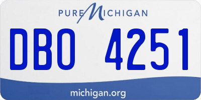 MI license plate DBO4251