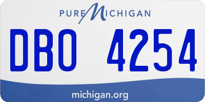MI license plate DBO4254
