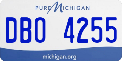 MI license plate DBO4255