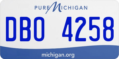 MI license plate DBO4258