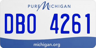 MI license plate DBO4261