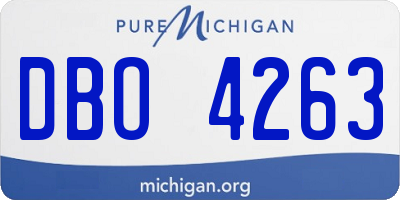 MI license plate DBO4263